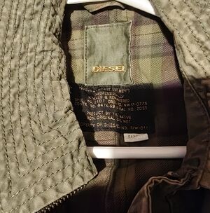 Diesel Quilted Jacket in Olive